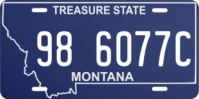 MT license plate 986077C