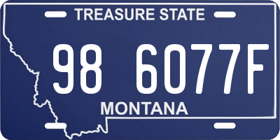 MT license plate 986077F