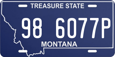 MT license plate 986077P