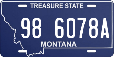 MT license plate 986078A