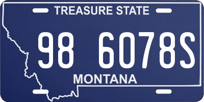 MT license plate 986078S