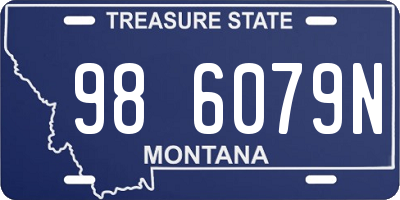MT license plate 986079N