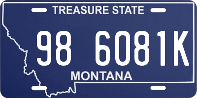 MT license plate 986081K