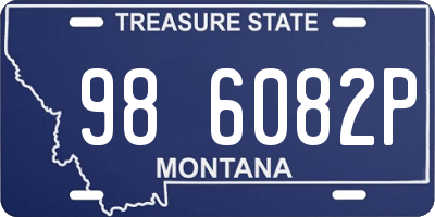 MT license plate 986082P