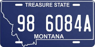 MT license plate 986084A