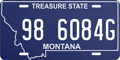MT license plate 986084G