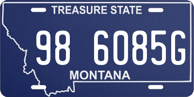 MT license plate 986085G