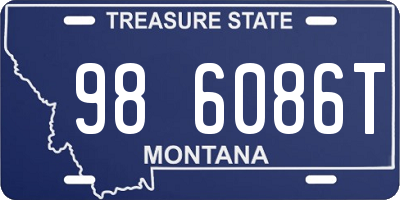 MT license plate 986086T