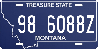 MT license plate 986088Z