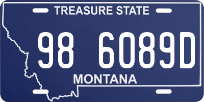MT license plate 986089D