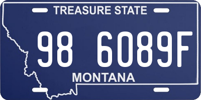 MT license plate 986089F