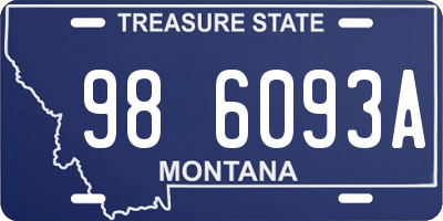 MT license plate 986093A
