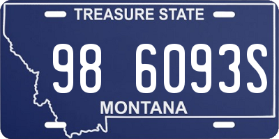 MT license plate 986093S