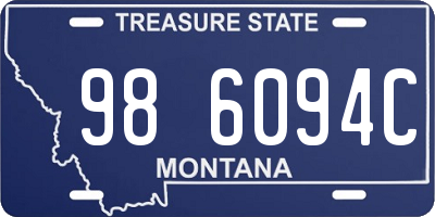 MT license plate 986094C