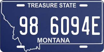 MT license plate 986094E