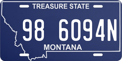 MT license plate 986094N