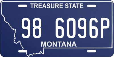 MT license plate 986096P