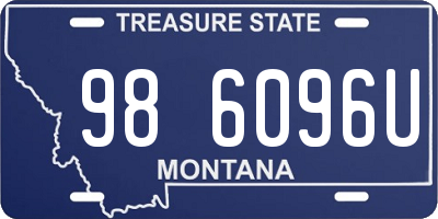 MT license plate 986096U