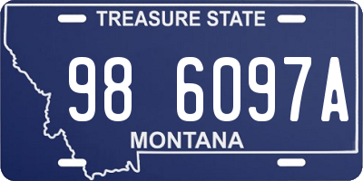 MT license plate 986097A