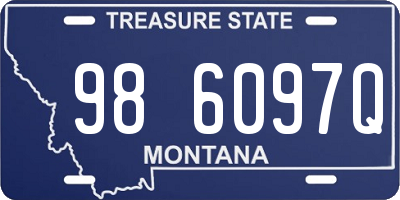 MT license plate 986097Q