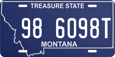 MT license plate 986098T