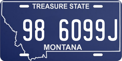 MT license plate 986099J