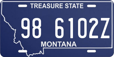 MT license plate 986102Z