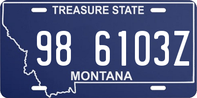 MT license plate 986103Z