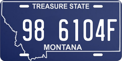 MT license plate 986104F