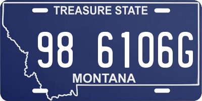 MT license plate 986106G