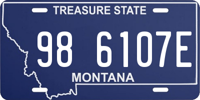 MT license plate 986107E