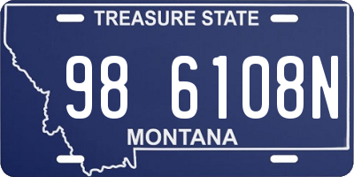 MT license plate 986108N