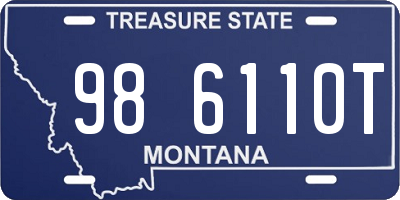 MT license plate 986110T