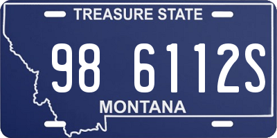 MT license plate 986112S