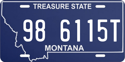 MT license plate 986115T