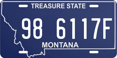 MT license plate 986117F