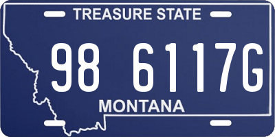 MT license plate 986117G