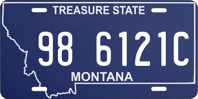 MT license plate 986121C