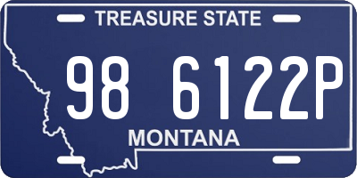 MT license plate 986122P