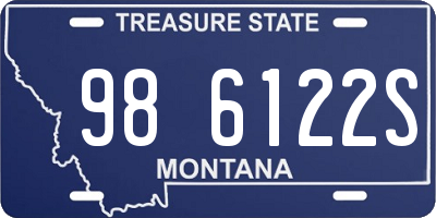 MT license plate 986122S