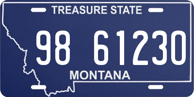 MT license plate 986123O