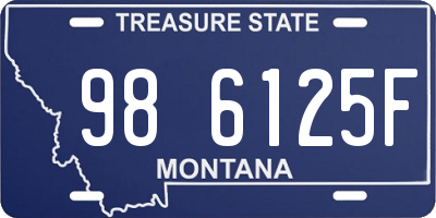 MT license plate 986125F