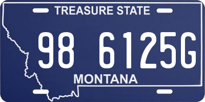 MT license plate 986125G