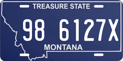 MT license plate 986127X