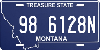 MT license plate 986128N