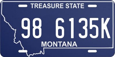 MT license plate 986135K