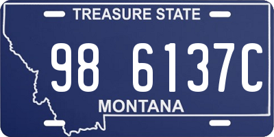 MT license plate 986137C