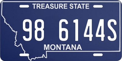 MT license plate 986144S