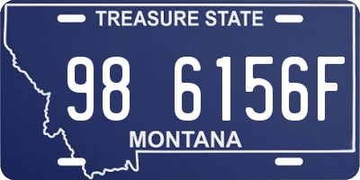 MT license plate 986156F