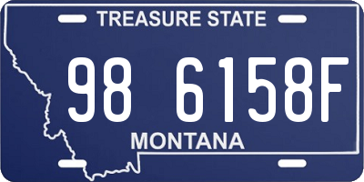 MT license plate 986158F